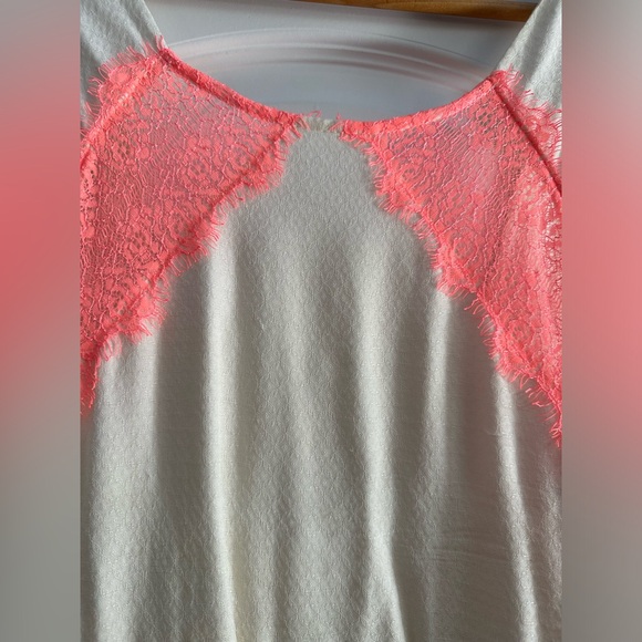 Free People Georgia lace cream and neon orange dress - Picture 3 of 9